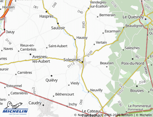 Carte MICHELIN Saint-Python - ViaMichelin