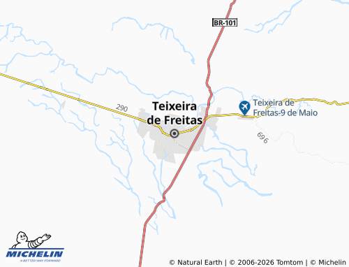 Mappa MICHELIN Teixeira de Freitas - ViaMichelin