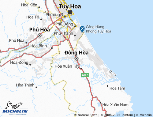 MICHELIN Đông Hòa map - ViaMichelin