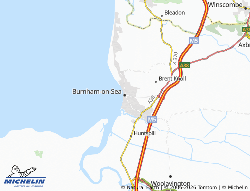 MICHELIN Burnham-on-Sea and Highbridge map - ViaMichelin
