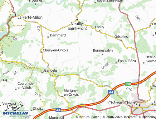 Mapa MICHELIN Courchamps - ViaMichelin
