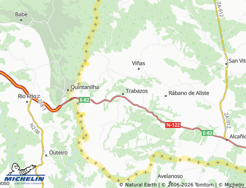 MICHELIN Trabazos map - ViaMichelin