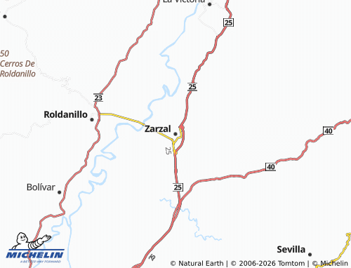Carte MICHELIN Zarzal - ViaMichelin