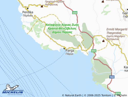 MICHELIN Parga map - ViaMichelin