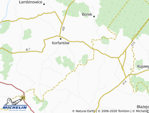 MICHELIN Puszyna map - ViaMichelin