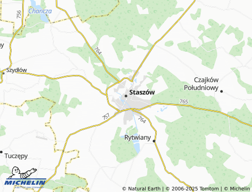 MICHELIN Staszów map - ViaMichelin