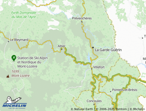 MICHELIN Combret map - ViaMichelin