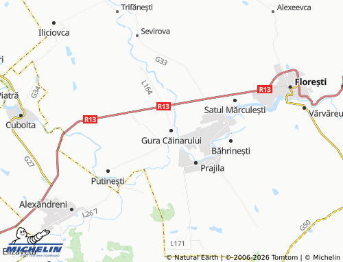 Mapa MICHELIN Gura Căinarului - ViaMichelin