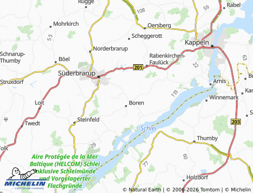 MICHELIN Kiesby map - ViaMichelin