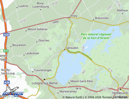 MICHELIN Géraudot map - ViaMichelin