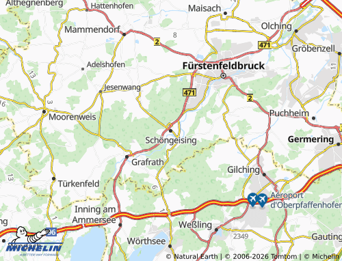 MICHELIN Schöngeising map - ViaMichelin