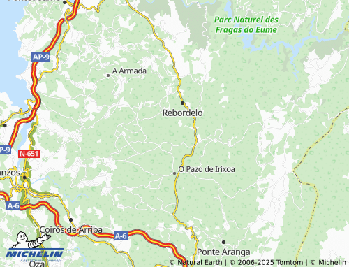 MICHELIN O Carracedo map - ViaMichelin
