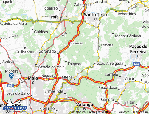 MICHELIN-Landkarte Vilar de Luz - ViaMichelin