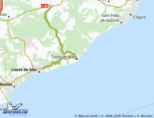 Mappa MICHELIN Tossa de Mar - ViaMichelin