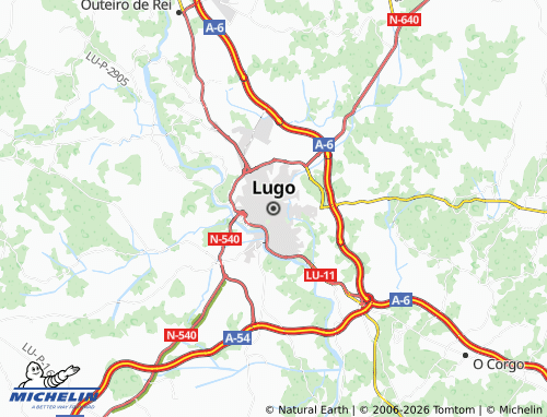 MICHELIN Lugo map - ViaMichelin