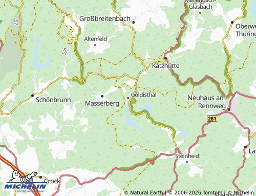Mapa MICHELIN Goldisthal - ViaMichelin