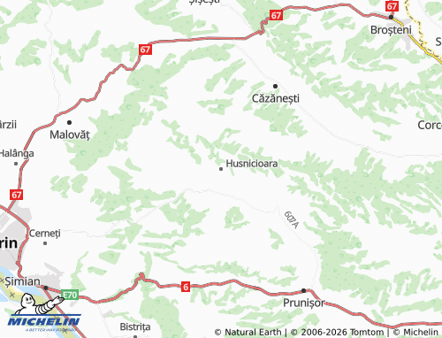 MICHELIN Husnicioara map - ViaMichelin
