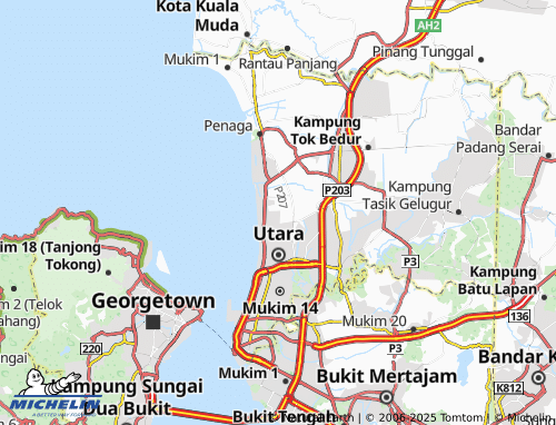 Mappa MICHELIN Permatang Kanchut - ViaMichelin
