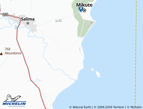 MICHELIN Mpondezi map - ViaMichelin