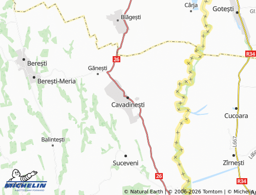 MICHELIN Cavadinești map - ViaMichelin