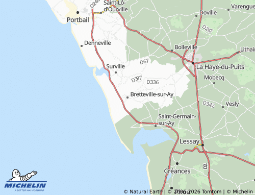 MICHELIN Bretteville-sur-Ay map - ViaMichelin