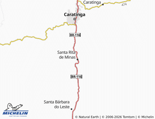 Mappa MICHELIN Santa Rita de Minas - ViaMichelin