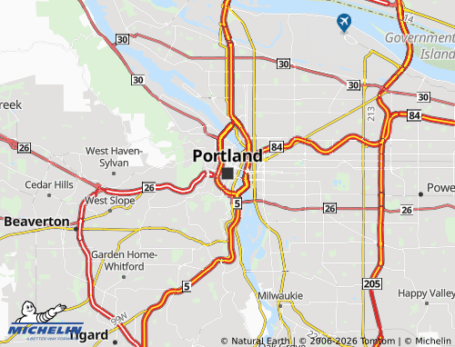 Mapa MICHELIN Portland - ViaMichelin