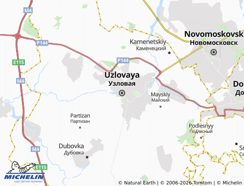 Carte MICHELIN Uzlovaya - ViaMichelin
