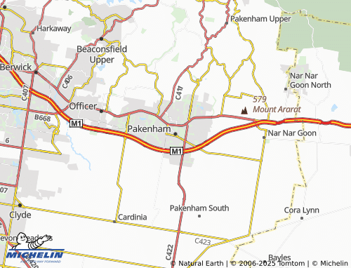 MICHELIN Pakenham map - ViaMichelin