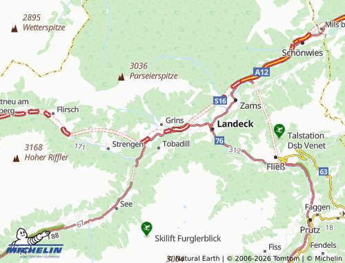 MICHELIN Gurnau-Graf map - ViaMichelin
