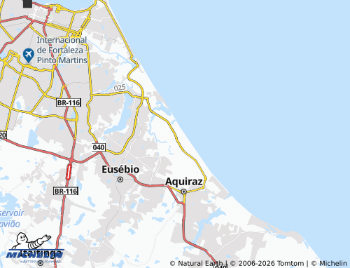 MICHELIN Porto das Dunas map - ViaMichelin