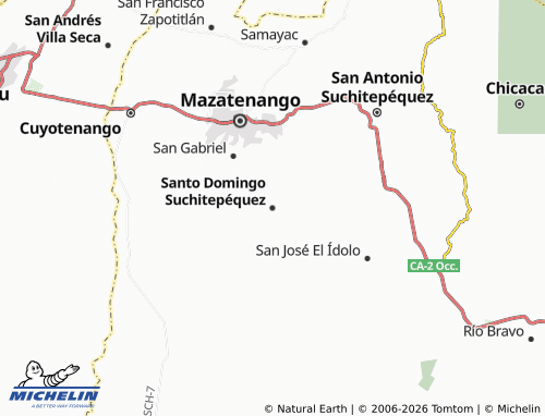 Mapa MICHELIN Santo Domingo Suchitepéquez - ViaMichelin