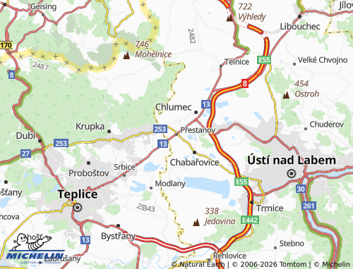 Mappa MICHELIN Přestanov - ViaMichelin