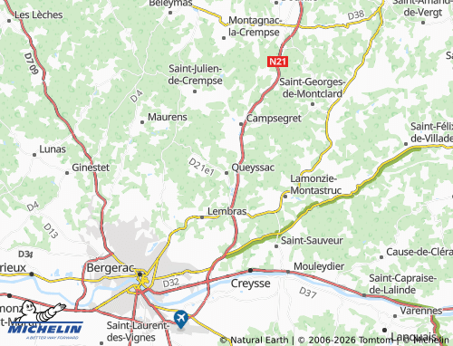 MICHELIN Queyssac map - ViaMichelin