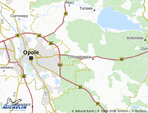 MICHELIN Lędziny map - ViaMichelin