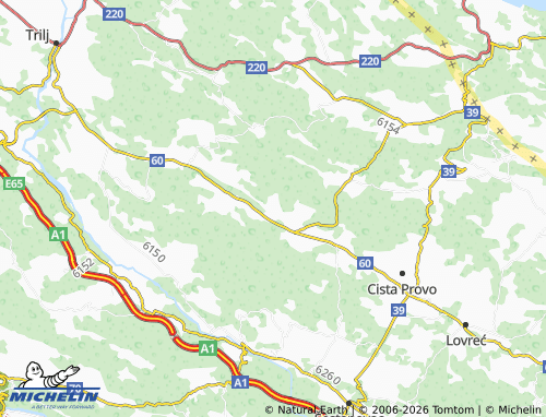 MICHELIN-Landkarte Cista Velika - ViaMichelin