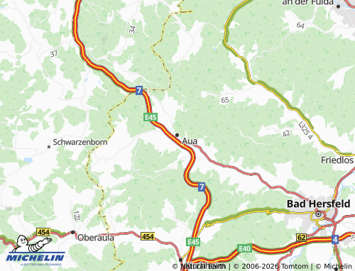 MICHELIN Aua map - ViaMichelin