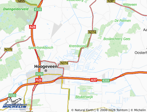 Carte MICHELIN Tiendeveen - ViaMichelin