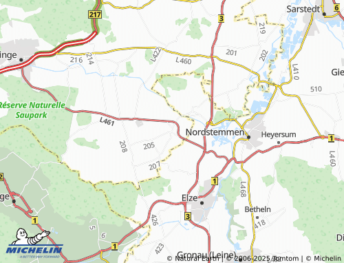 MICHELIN Alferde map - ViaMichelin