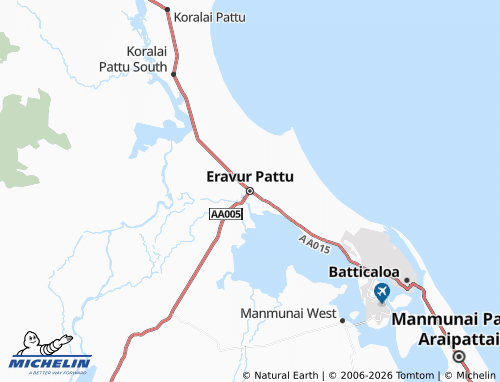 Mappa MICHELIN Eravur Pattu - ViaMichelin