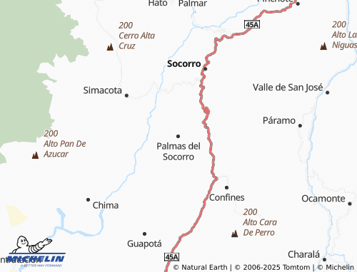 MICHELIN-Landkarte Palmas del Socorro - ViaMichelin