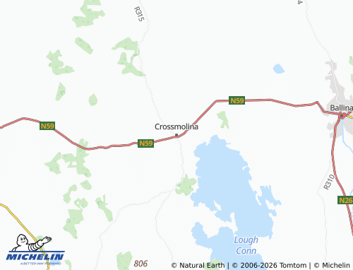 Mappa MICHELIN Crossmolina - ViaMichelin