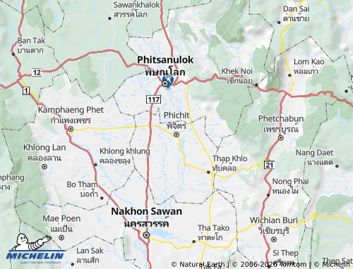 Mappa MICHELIN Changwat Phichit - ViaMichelin