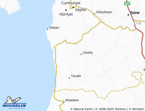 MICHELIN Akçakeçili map - ViaMichelin