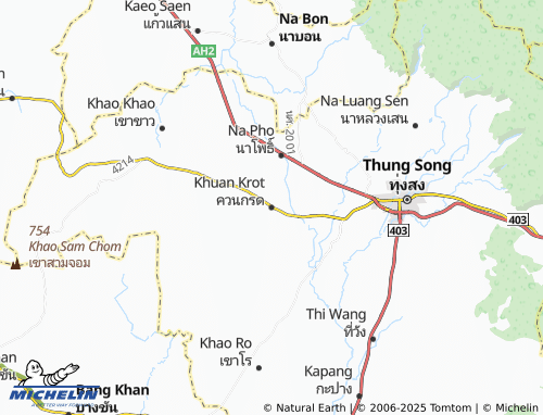 MICHELIN Khuan Krot map - ViaMichelin