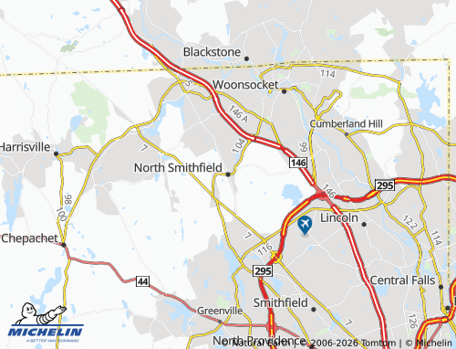 Mapa MICHELIN North Smithfield - ViaMichelin