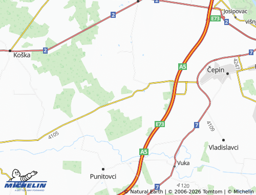 Mapa MICHELIN Čokadinci - ViaMichelin