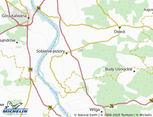 Carte MICHELIN Sobienie Kiełczewskie Drugie - ViaMichelin