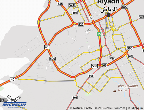 Carte MICHELIN al-Araeeja' al-Wusta - ViaMichelin