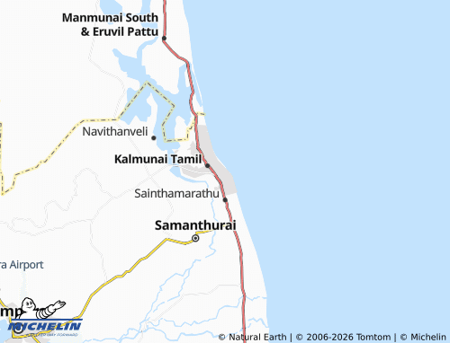 Mappa MICHELIN Kalmunai 01E - ViaMichelin